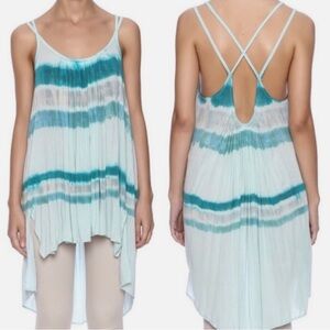Free People Tie Dye Aquamarine Fly Away Tank Size M‎